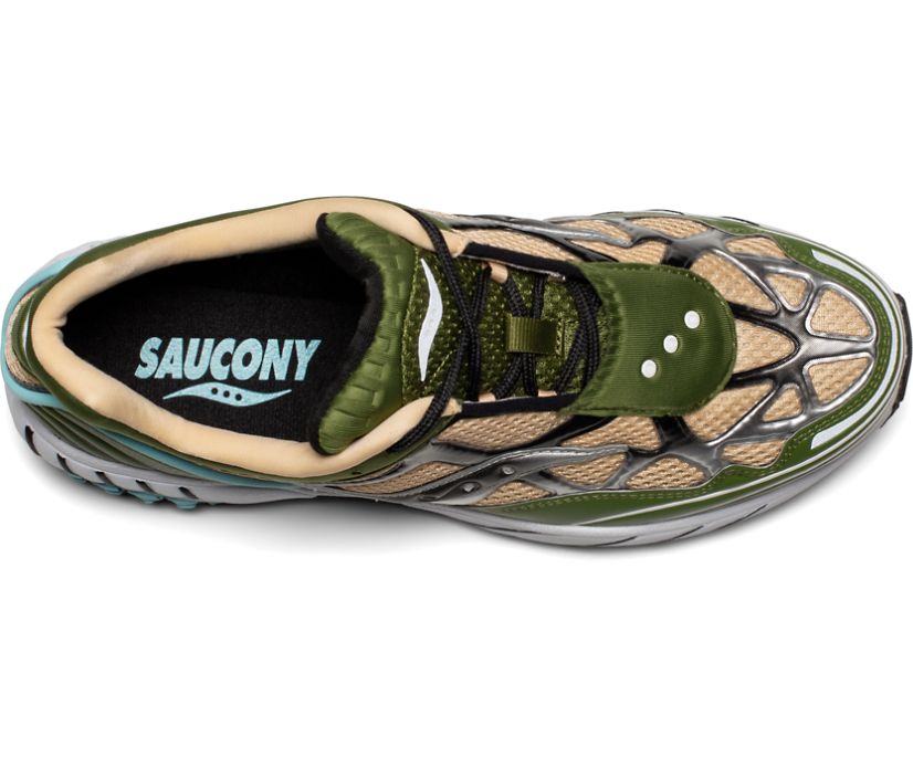 Saucony Grid Web Originals Dam Olivgröna Svarta Blå | Sverige 561HAP